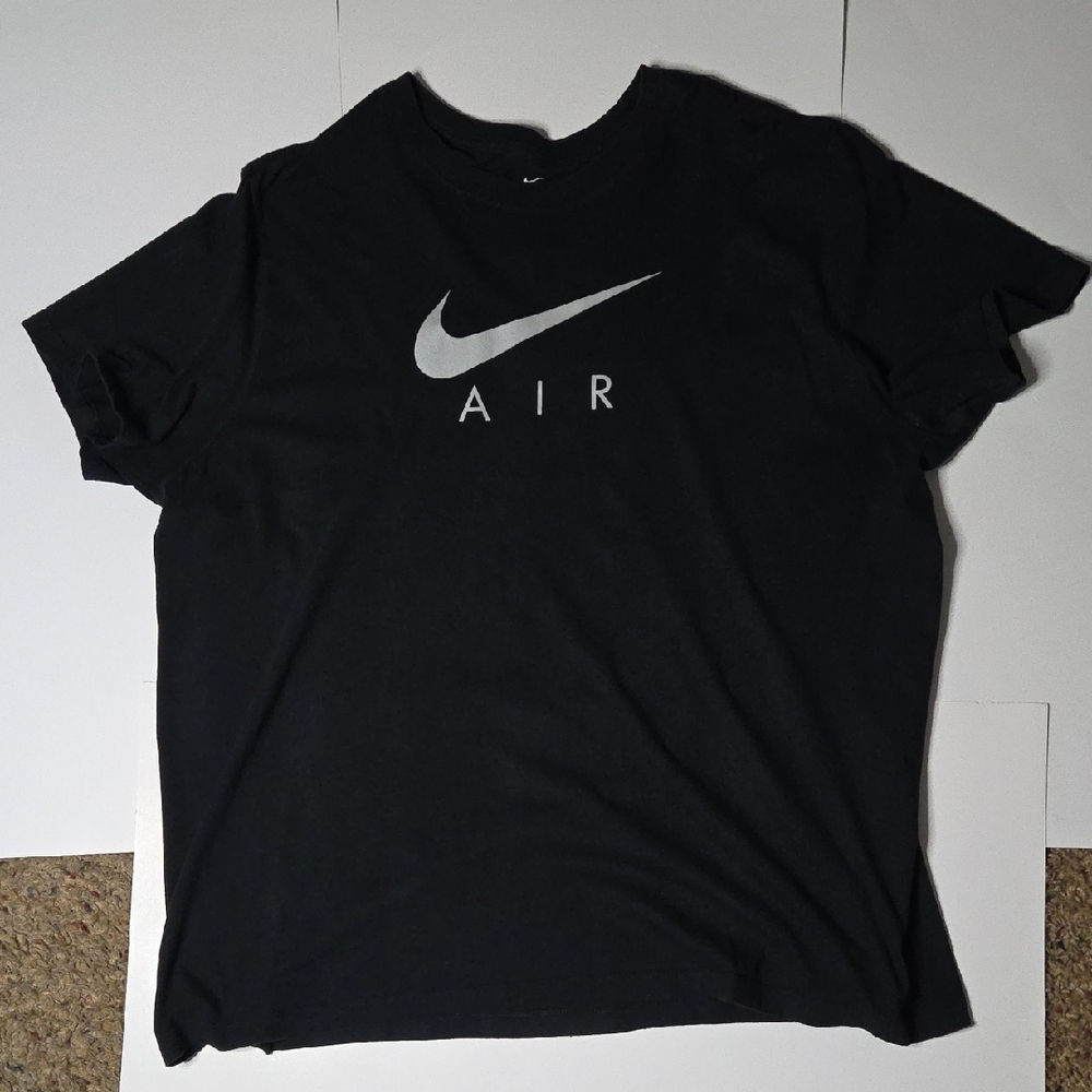Nike Black Tee with Silver Air Logo